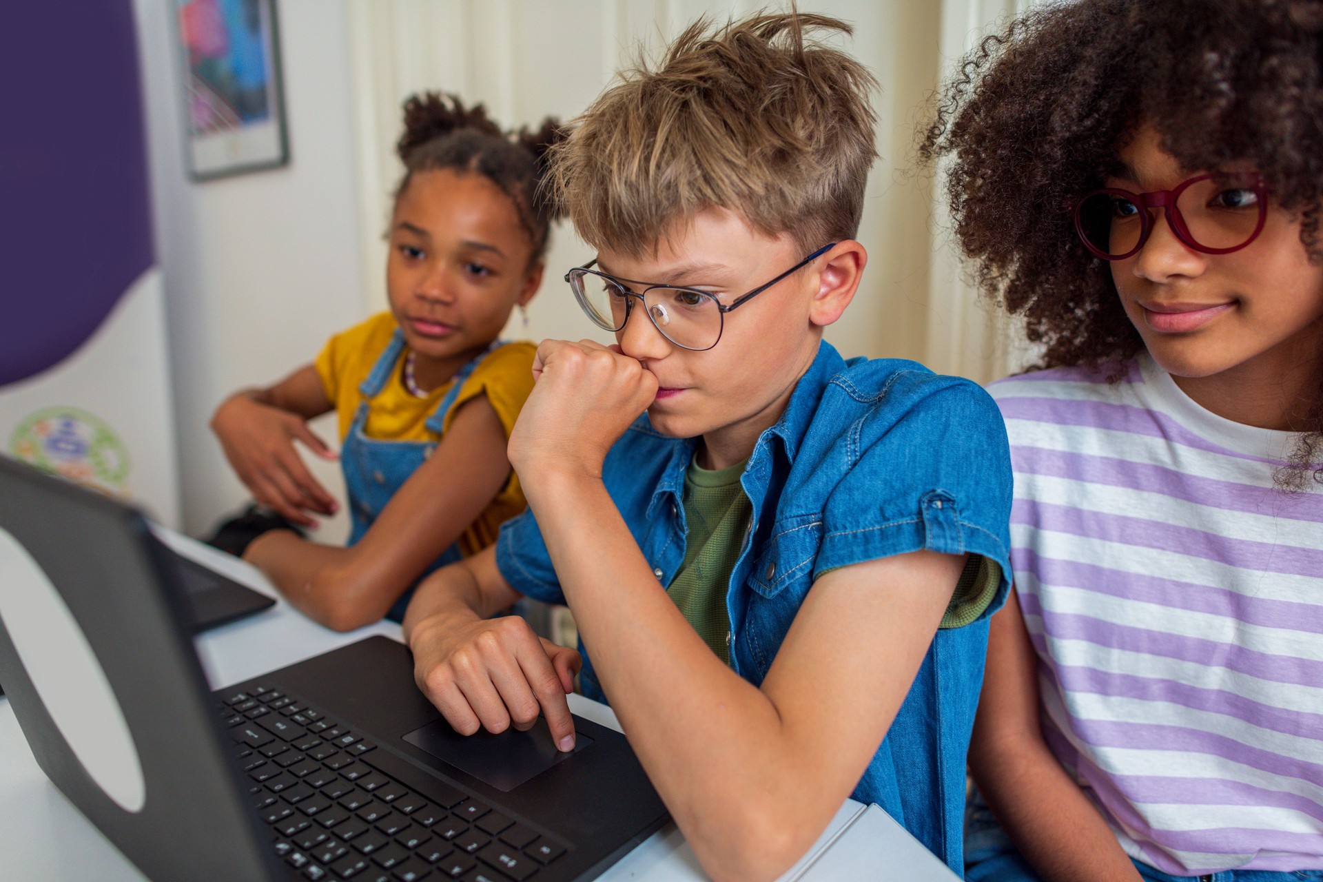 Young students learn about coding in elementary school